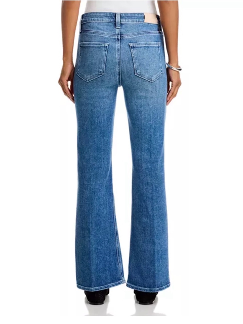 Paige Petites High Rise Laurel Canyon Jeans in Monaco Mist Sz 24 - Picture 3 of 15